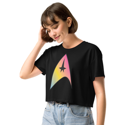 Starfleet Insignia - Pansexual Pride Women’s crop top