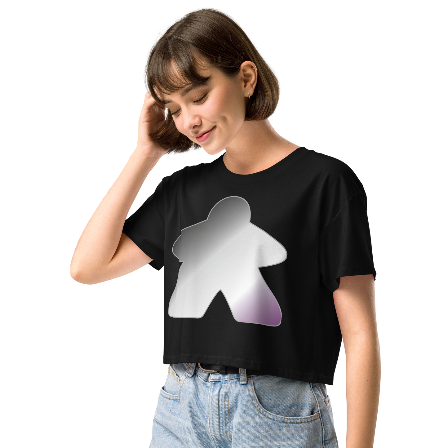 Queerple - Asexual/Demisexual Pride Women’s crop top