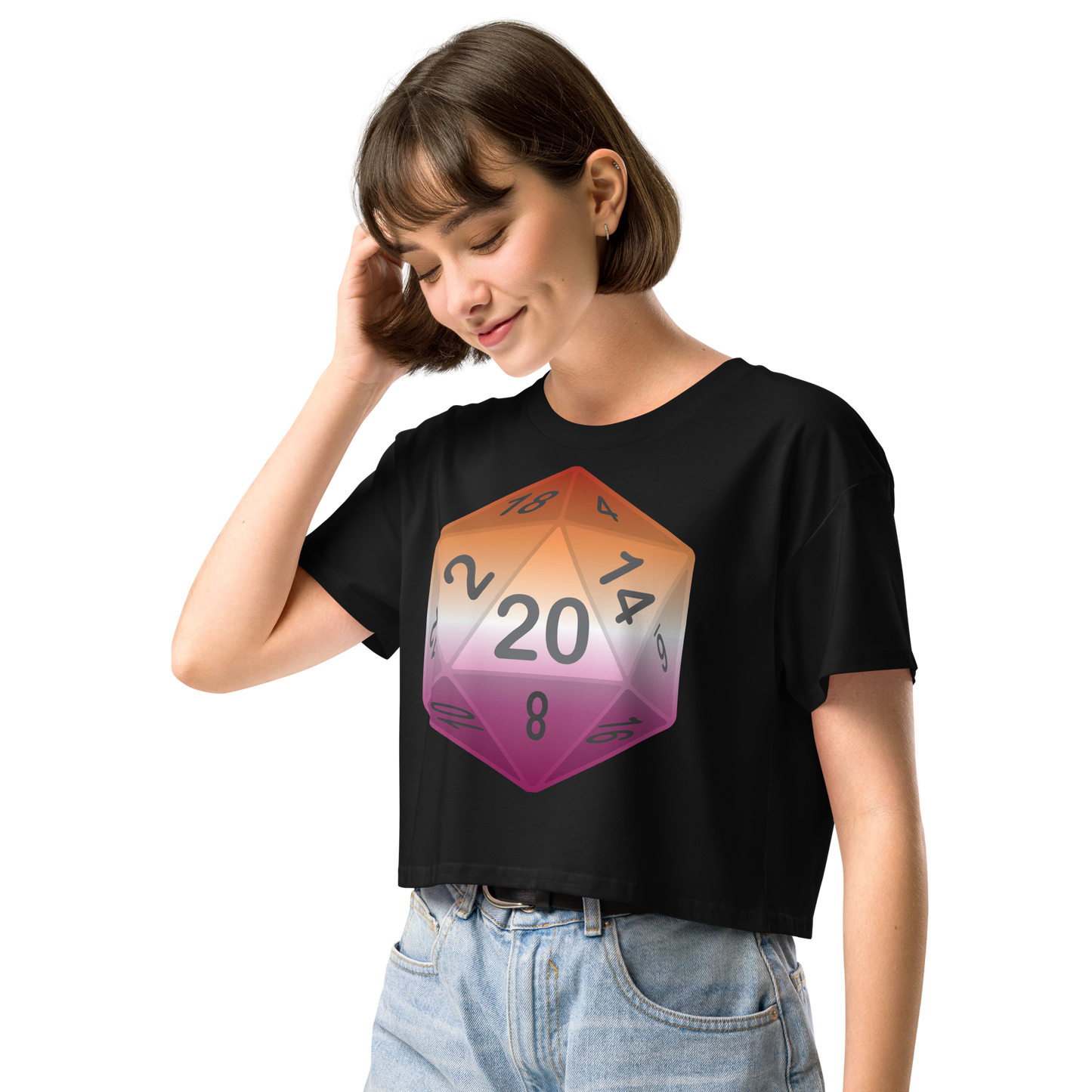 Pride Dice - Lesbian Women’s crop top