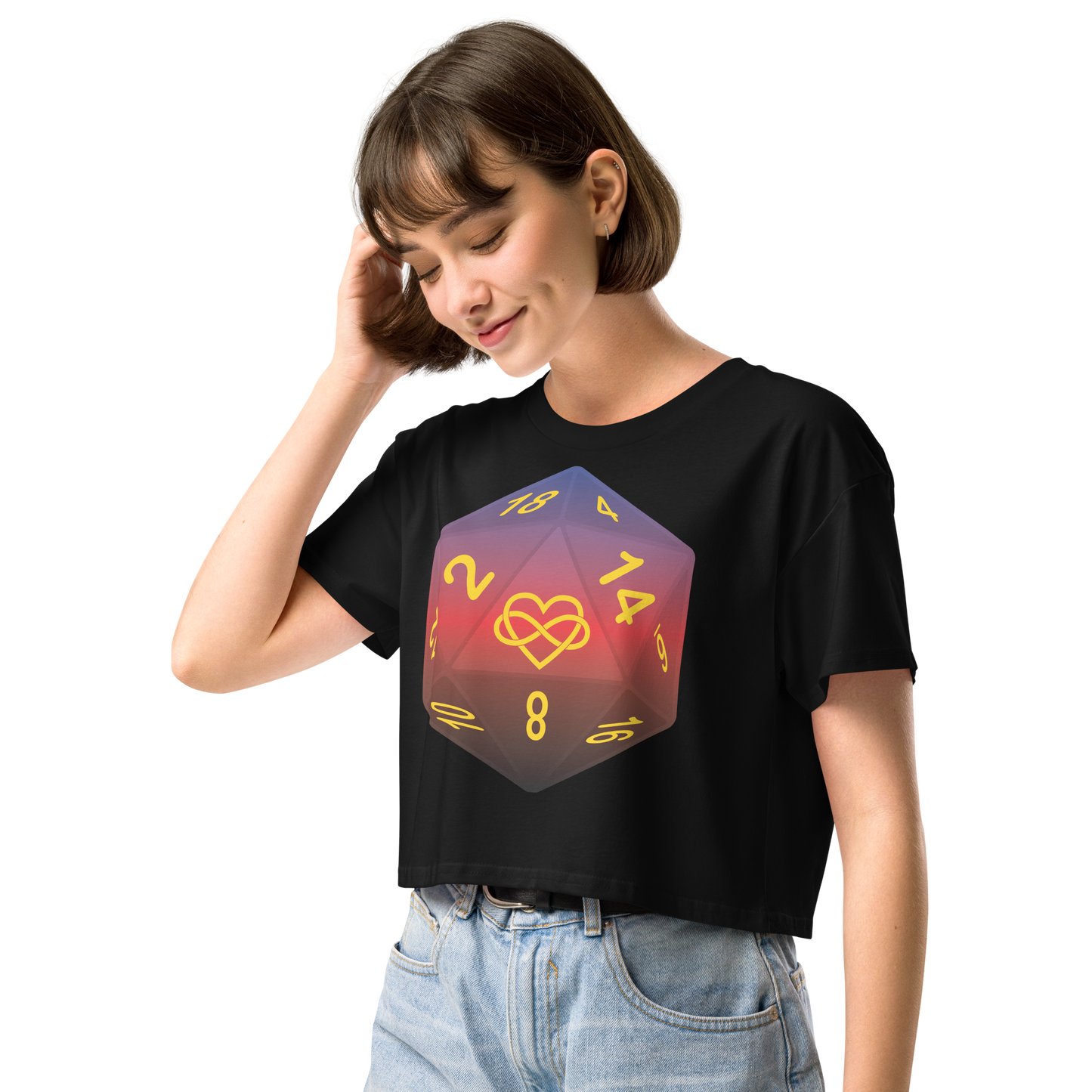 Pride Dice - Polyamory Women’s crop top