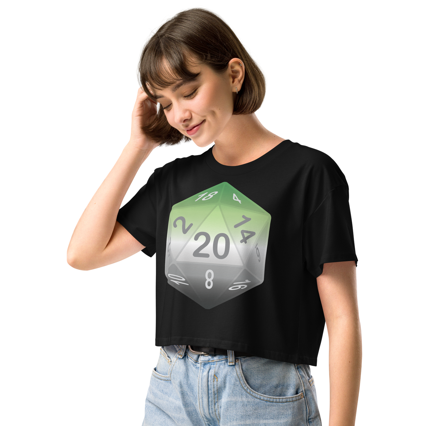 Pride Dice - Aromantic Women’s crop top