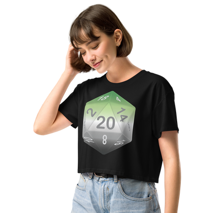 Pride Dice - Aromantic Women’s crop top