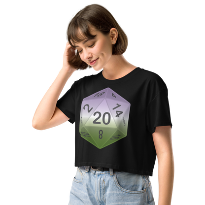 Pride Dice - Genderqueer Women’s crop top