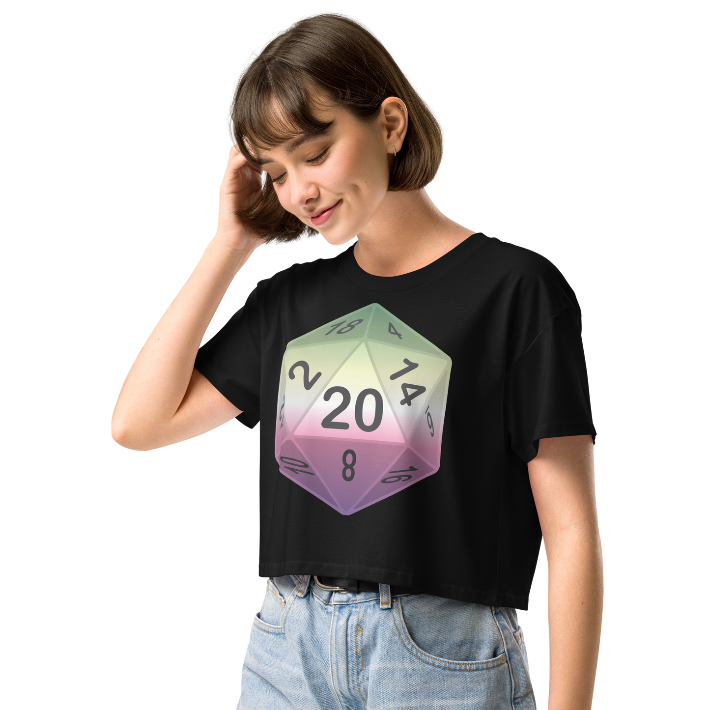 Pride Dice - Genderfae Women’s crop top