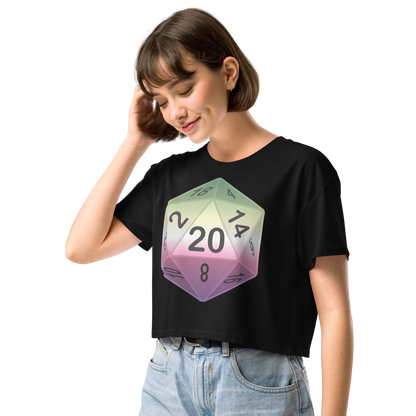 Pride Dice - Genderfae Women’s crop top