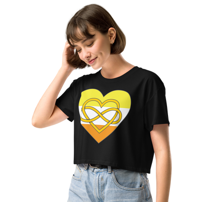 Polyamory Infinity Heart Maverique Pride Women’s crop top