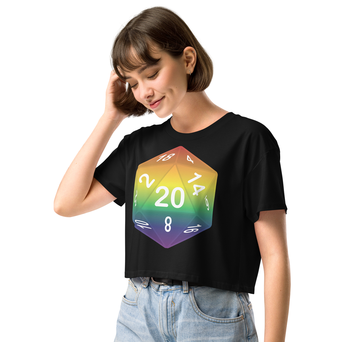 Pride Dice - Rainbow Women’s crop top