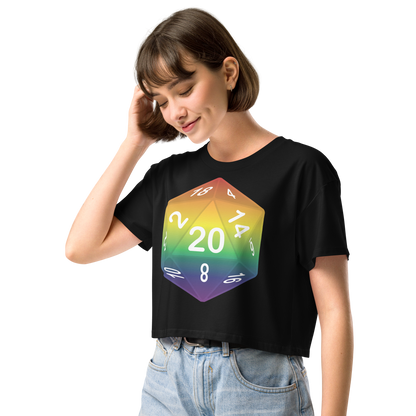 Pride Dice - Rainbow Women’s crop top