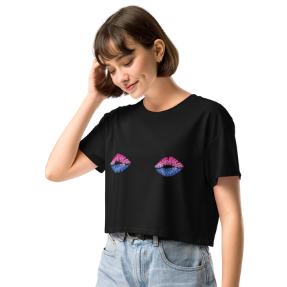 Bi Boob Kisses Women’s crop top