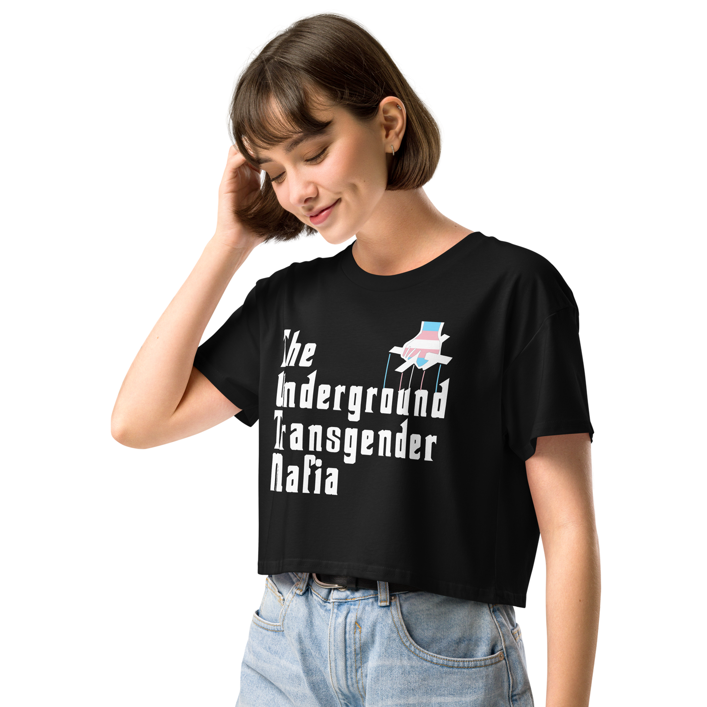 Underground Transgender Mafia Women’s crop top