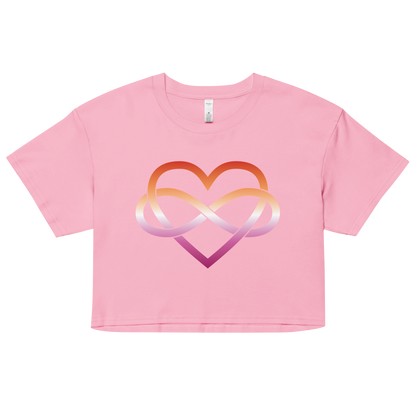 Polyamory Infinity Heart - Lesbian Women’s crop top