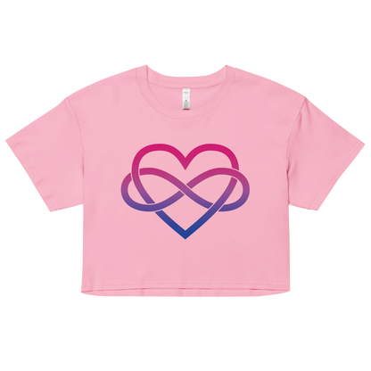 Polyamory Infinity Heart - Bisexual Women’s crop top