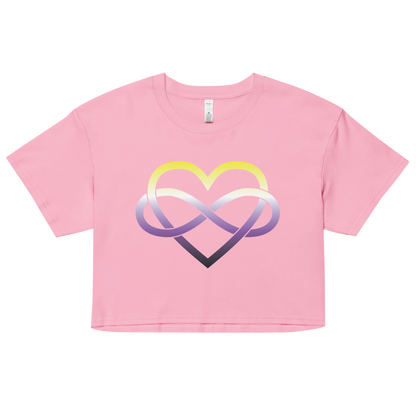 Polyamory Infinity Heart - Non-binary Women’s crop top