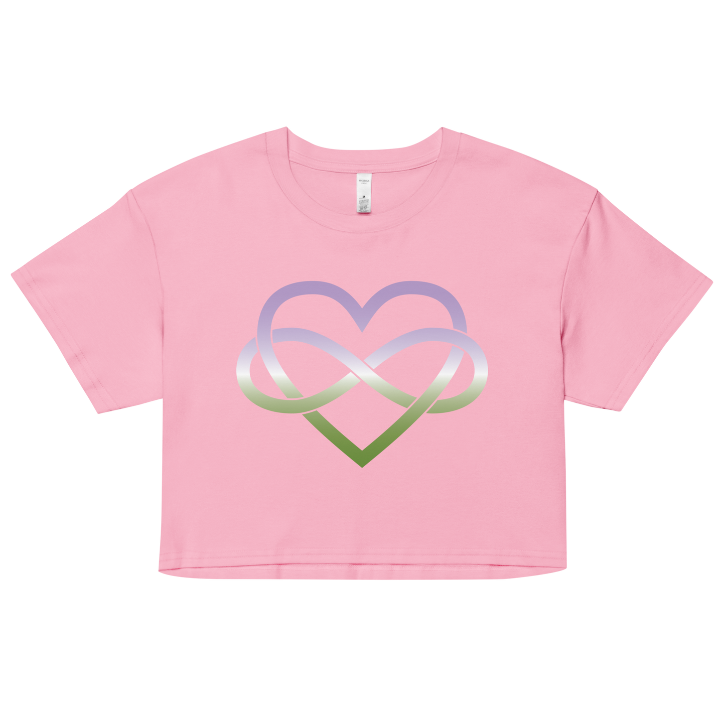 Polyamory Infinity Heart - Genderqueer Women’s crop top