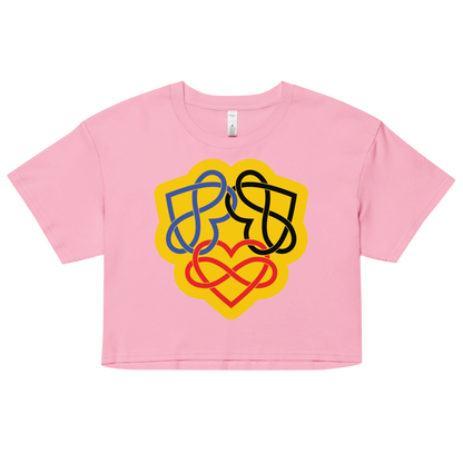 Poly Infinity Hearts Interlocked Women’s crop top