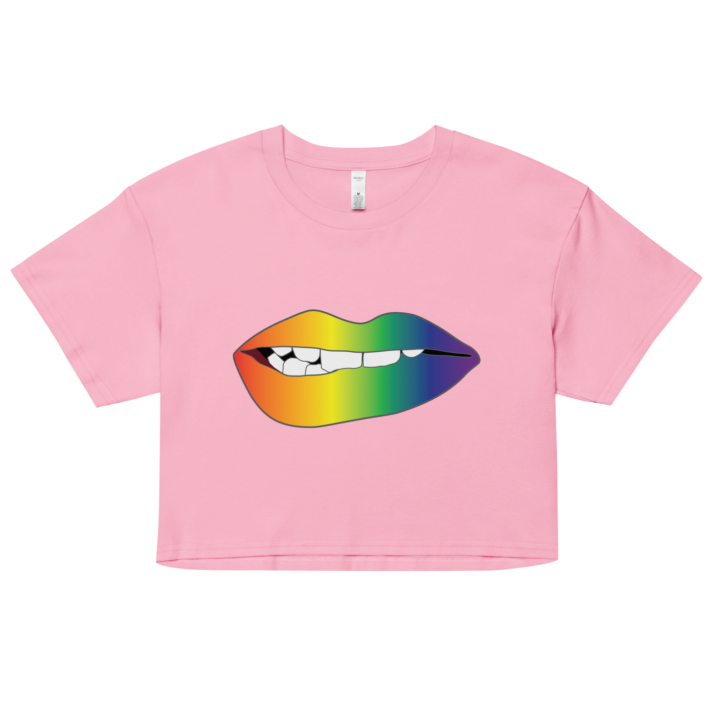 Biting Lips - Rainbow Pride - Gradient Women’s crop top