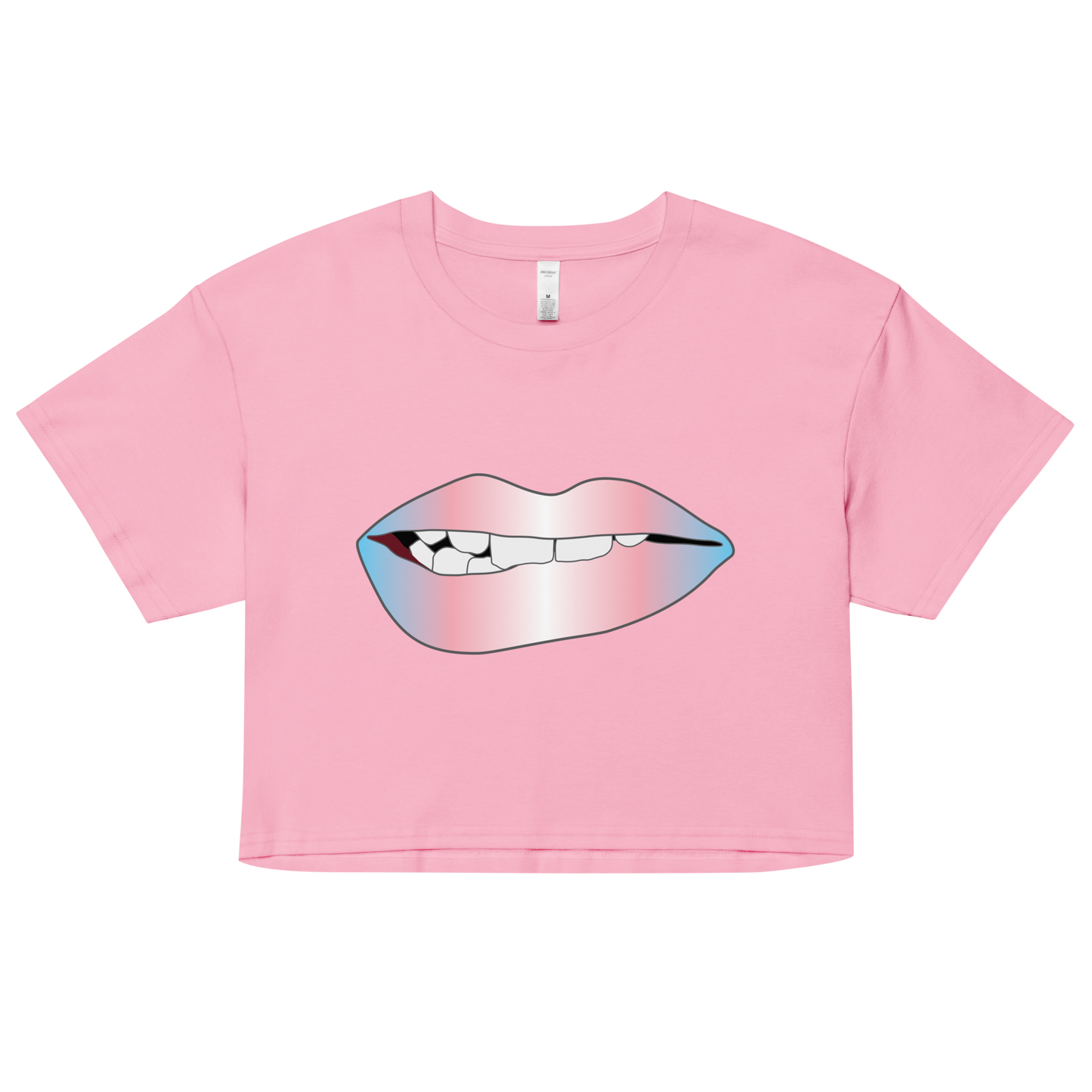 Biting Lips - Transgender Pride - Gradient Women’s crop top