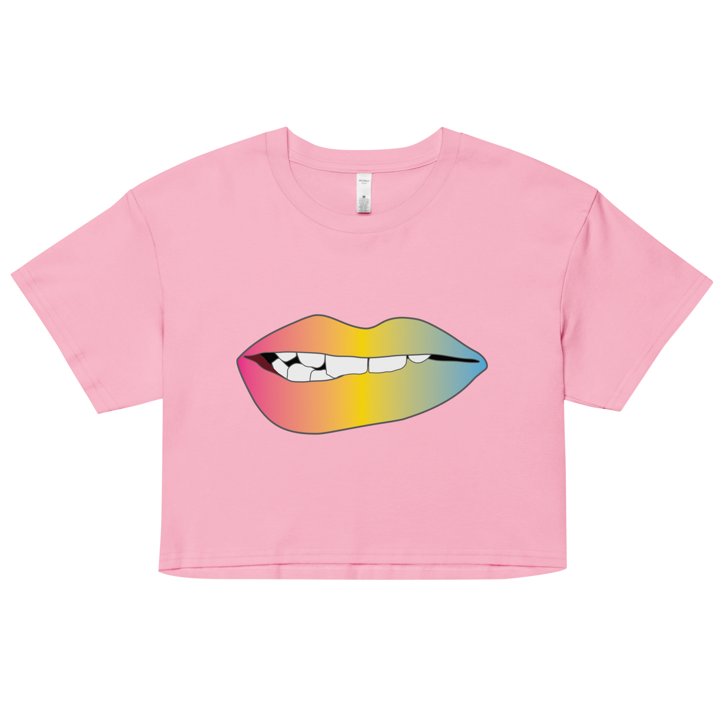 Biting Lips - Pansexual Pride - Gradient Women’s crop top