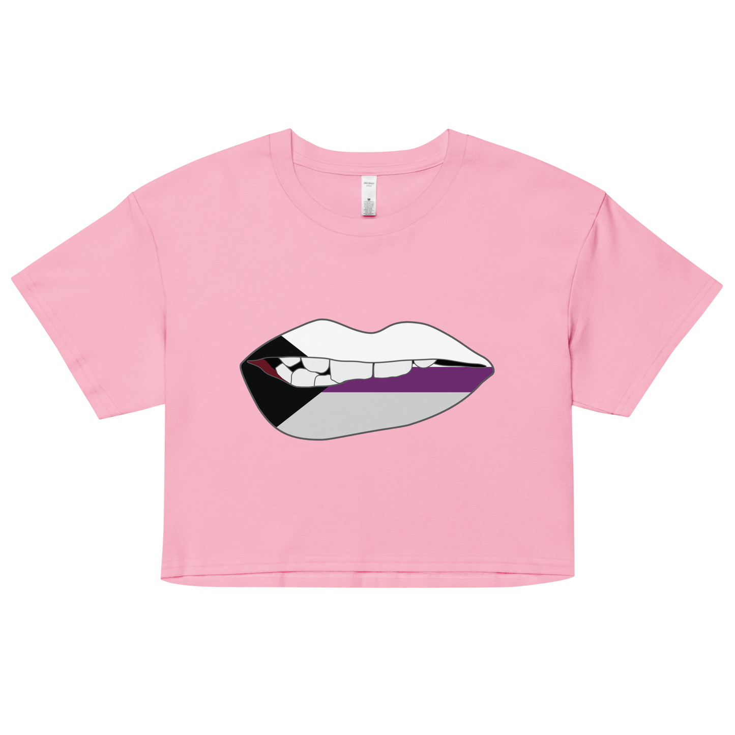 Biting Lips - Demisexual Flag Women’s crop top