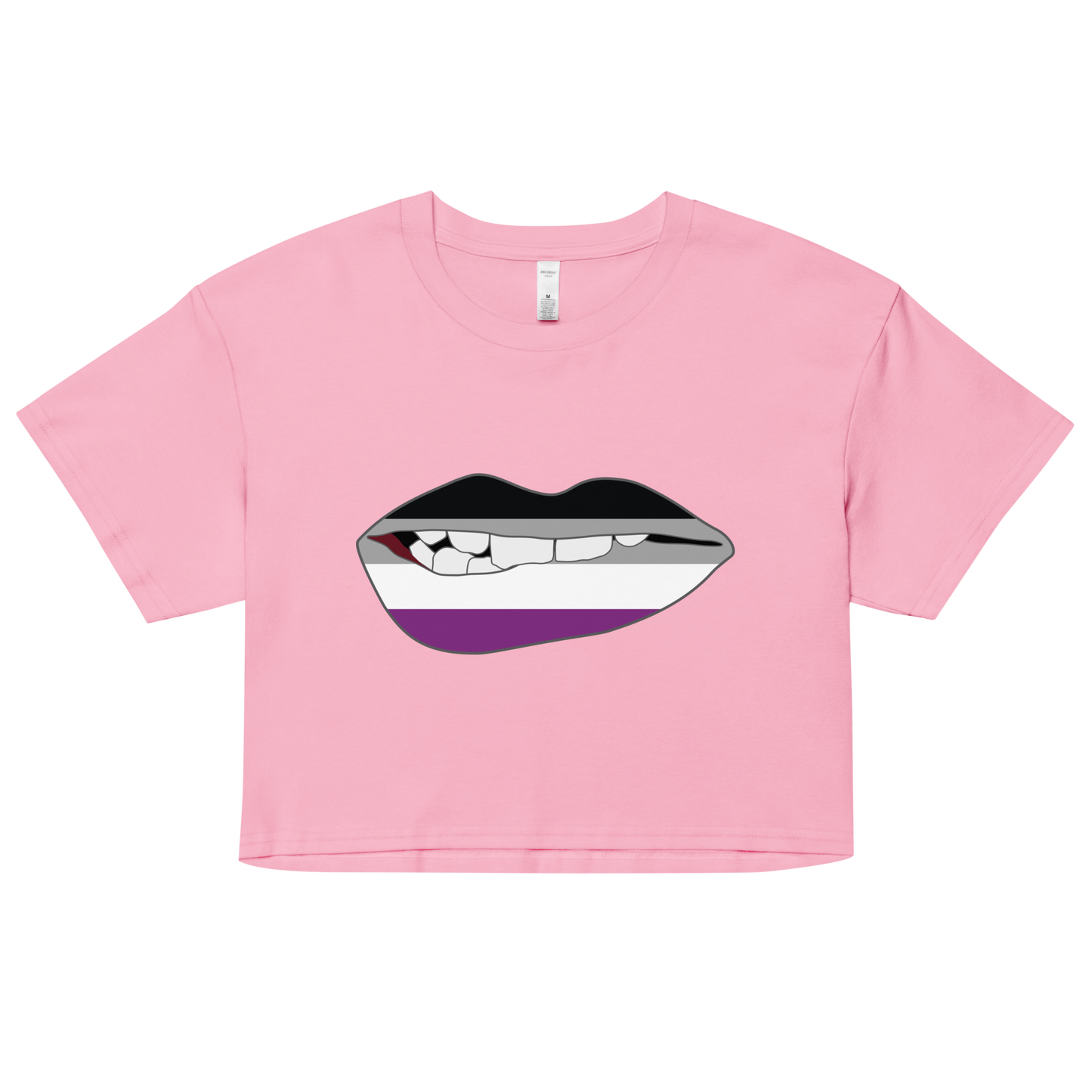 Biting Lips - Asexual Flag Women’s crop top