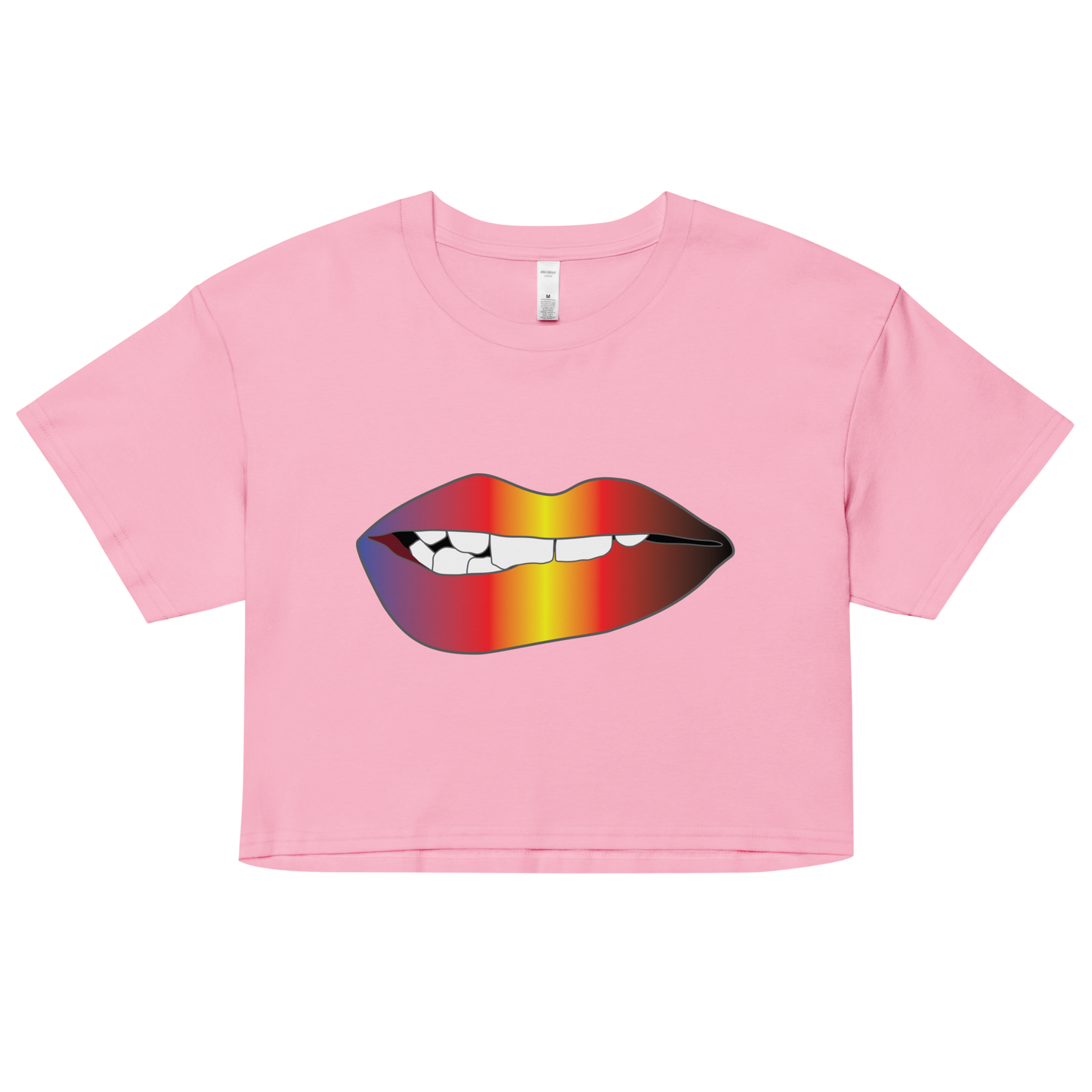 Biting Lips - Polyamory Pride - Gradient Women’s crop top