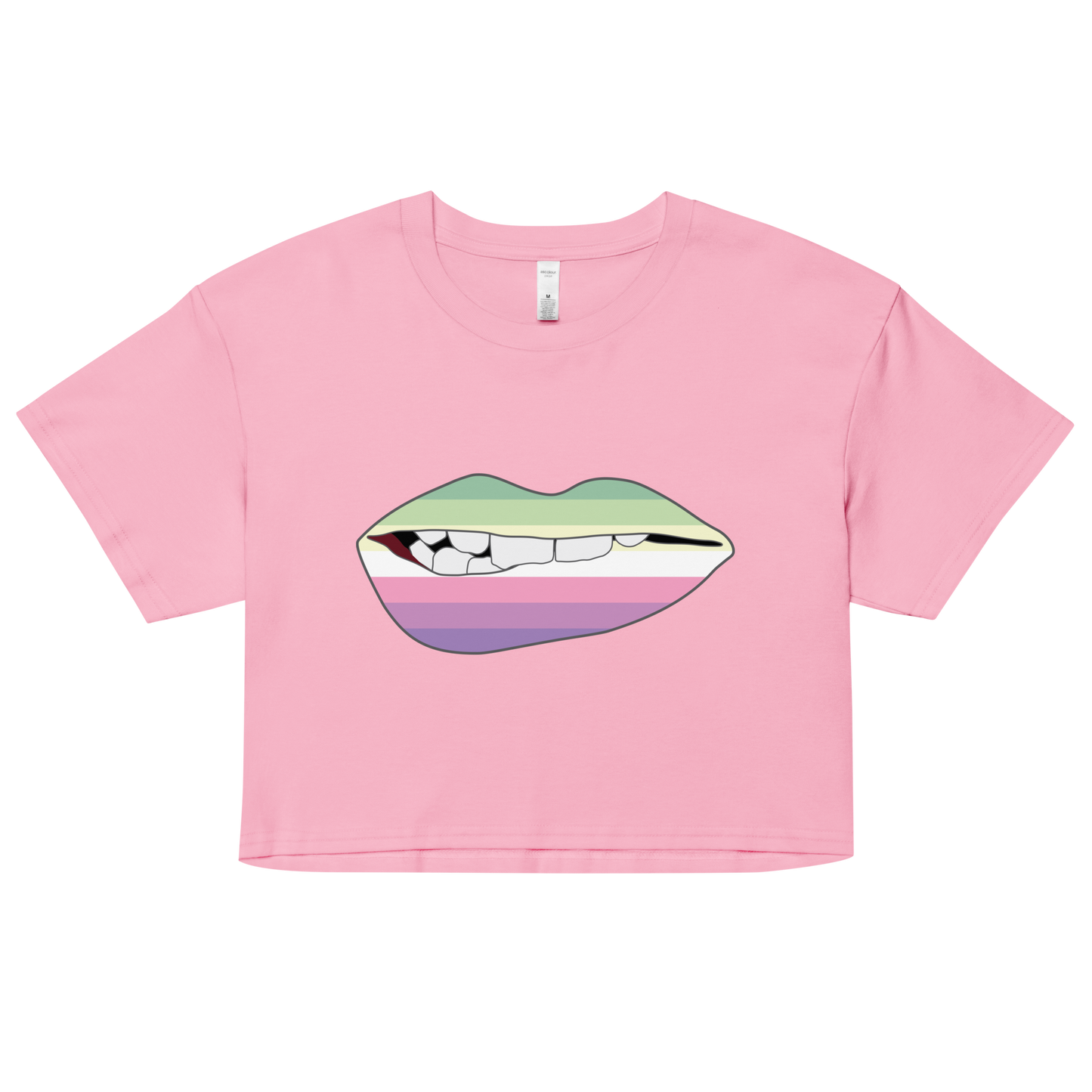 Biting Lips - Genderfae Flag Women’s crop top