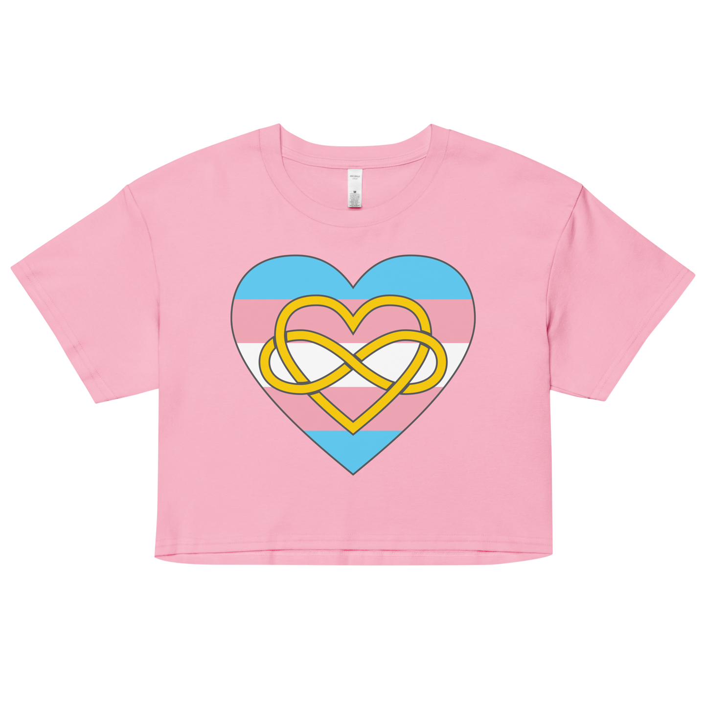 Polyamory Infinity Heart Trans Pride Women’s crop top