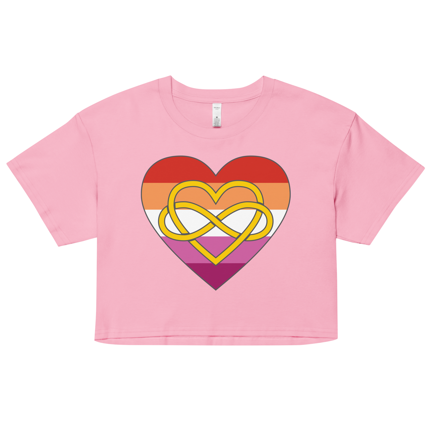 Polyamory Infinity Heart Lesbian Pride Women’s crop top