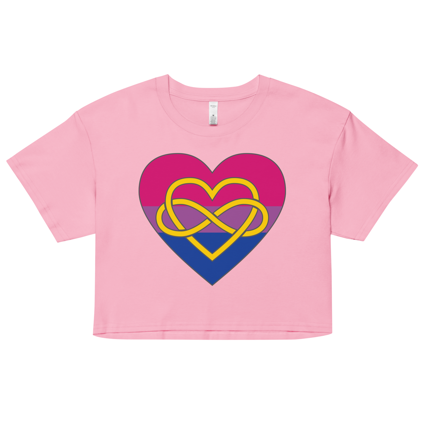 Polyamory Infinity Heart Bisexual Pride Women’s crop top