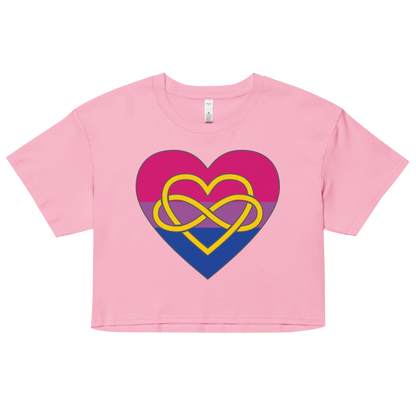 Polyamory Infinity Heart Bisexual Pride Women’s crop top