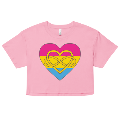 Polyamory Infinity Heart Pansexual Pride Women’s crop top