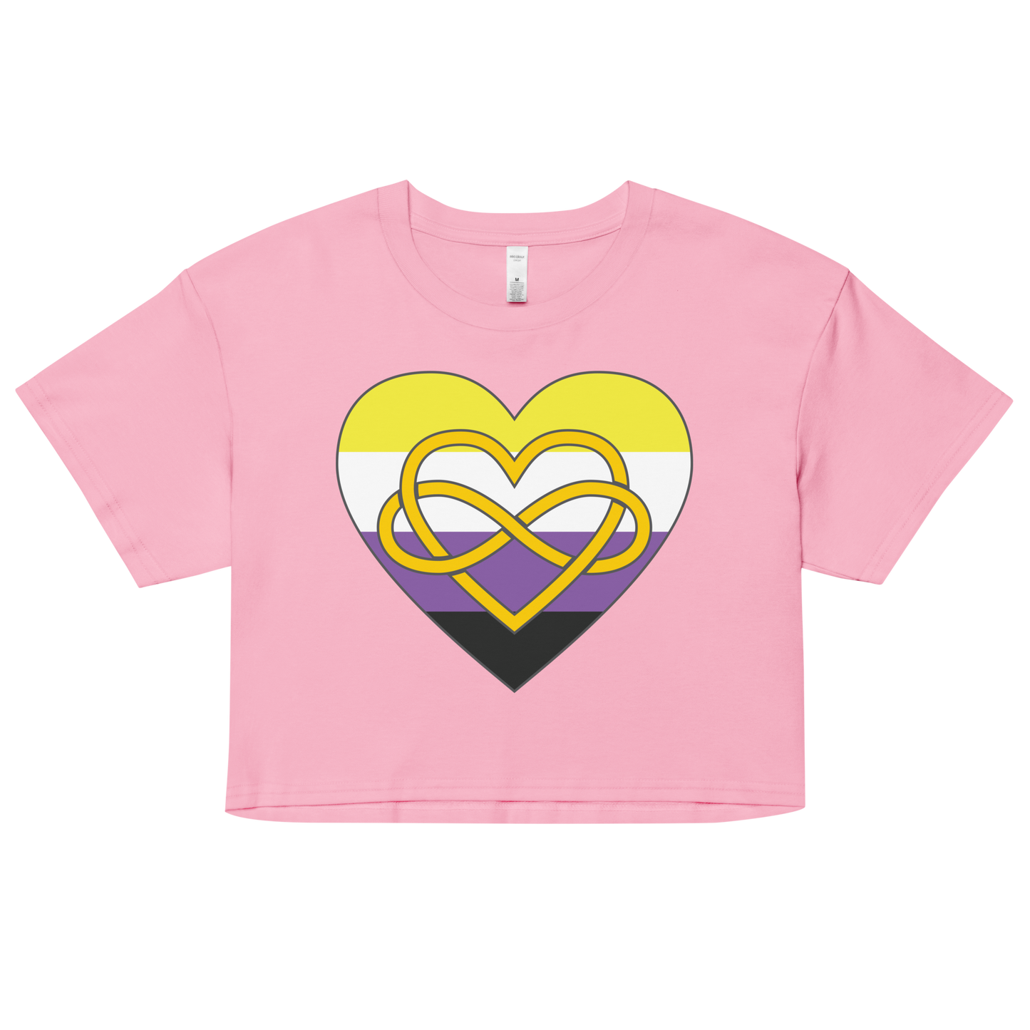 Polyamory Infinity Heart Non-binary Pride Women’s crop top