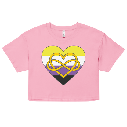 Polyamory Infinity Heart Non-binary Pride Women’s crop top