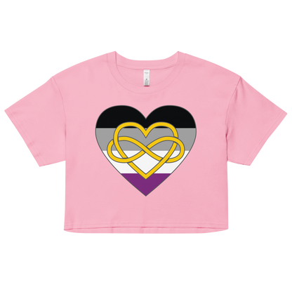 Polyamory Infinity Heart Asexual Pride Women’s crop top