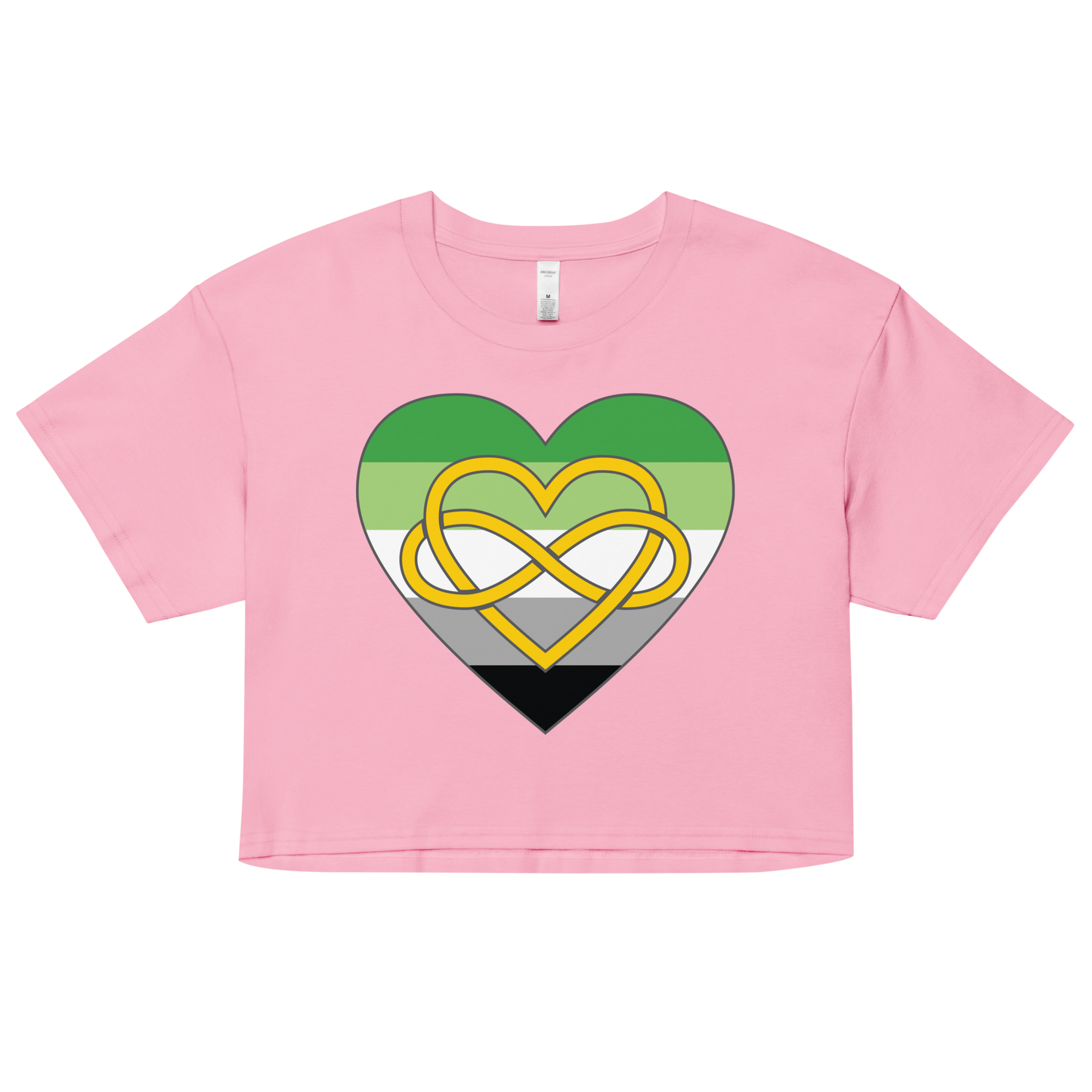 Polyamory Infinity Heart Aromantic Pride Women’s crop top