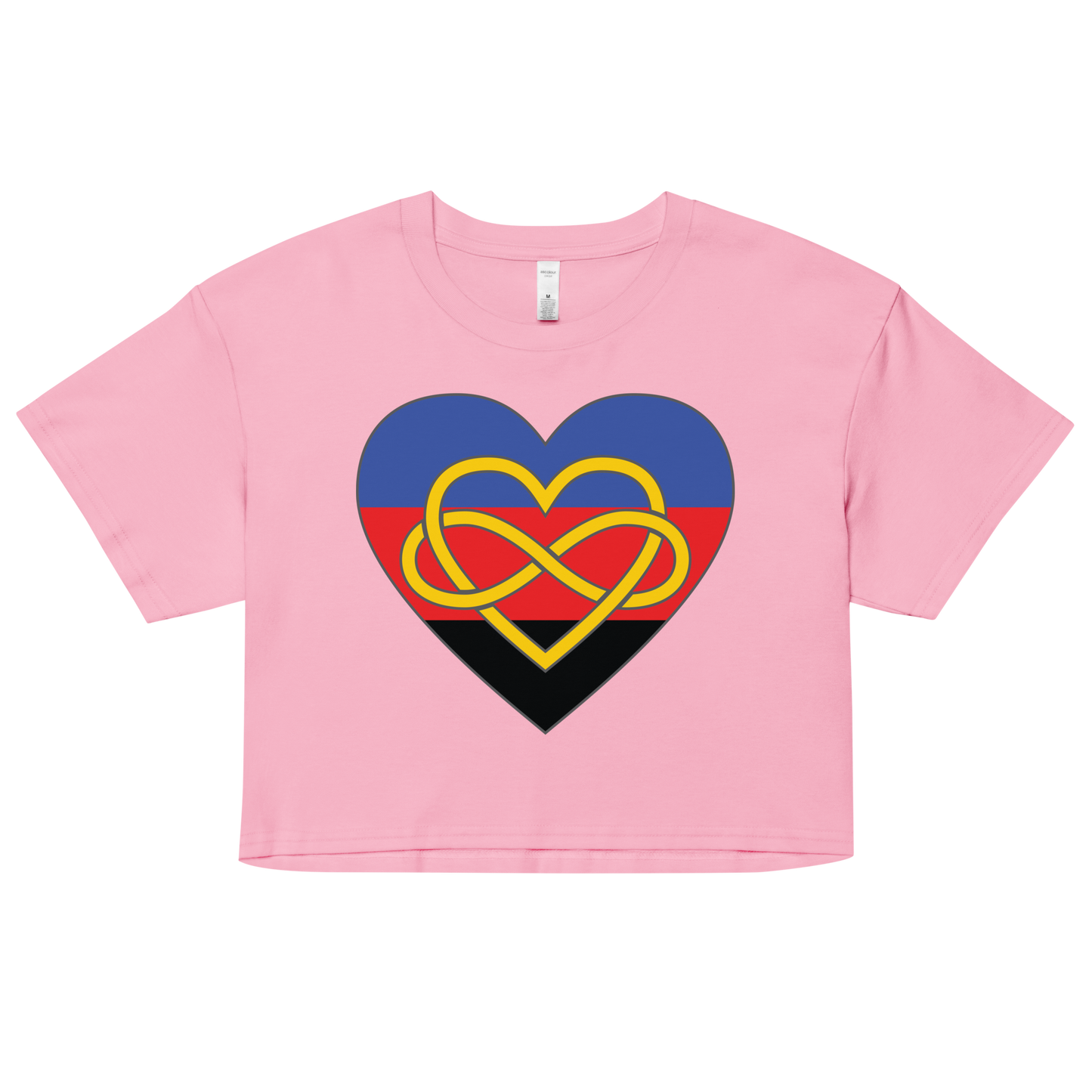 Polyamory Infinity Heart Pride Women’s crop top