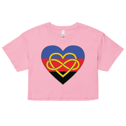 Polyamory Infinity Heart Pride Women’s crop top