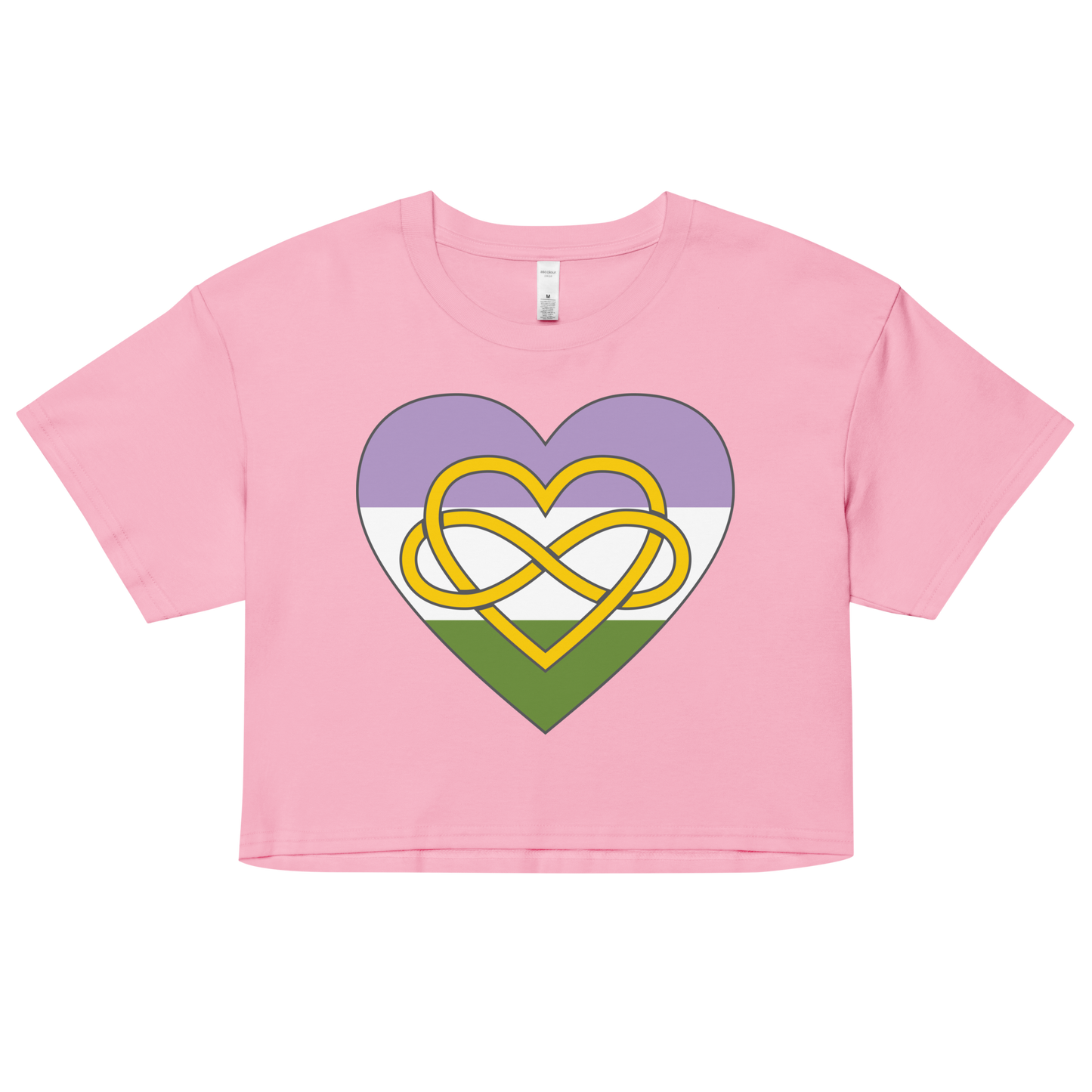 Polyamory Infinity Heart Genderqueer Pride Women’s crop top