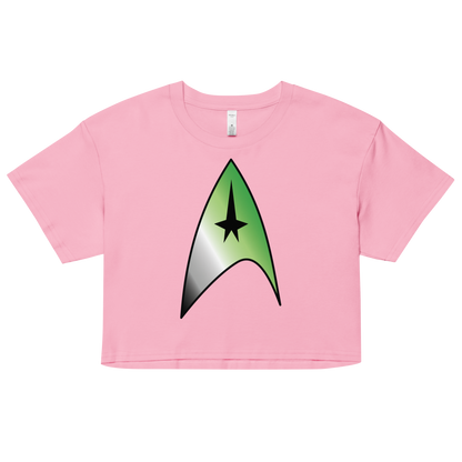 Starfleet Insignia - Aromantic Pride Women’s crop top