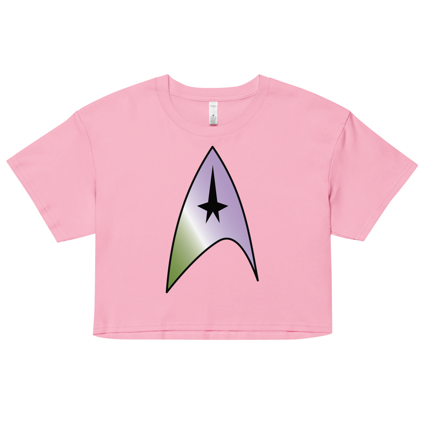 Starfleet Insignia - Genderqueer Pride Women’s crop top