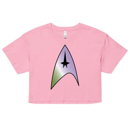 Starfleet Insignia - Genderqueer Pride Women’s crop top