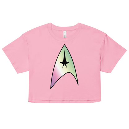 Starfleet Insignia - Genderfae Pride Women’s crop top