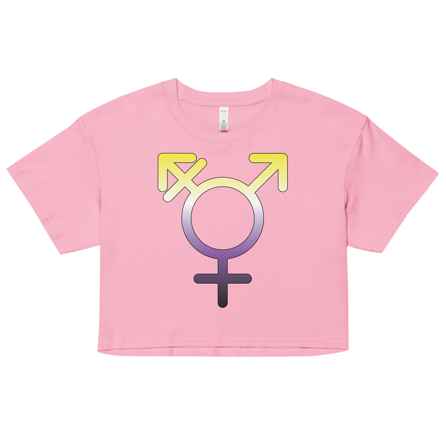 Transgender Symbol - Non-binary Pride Women’s crop top