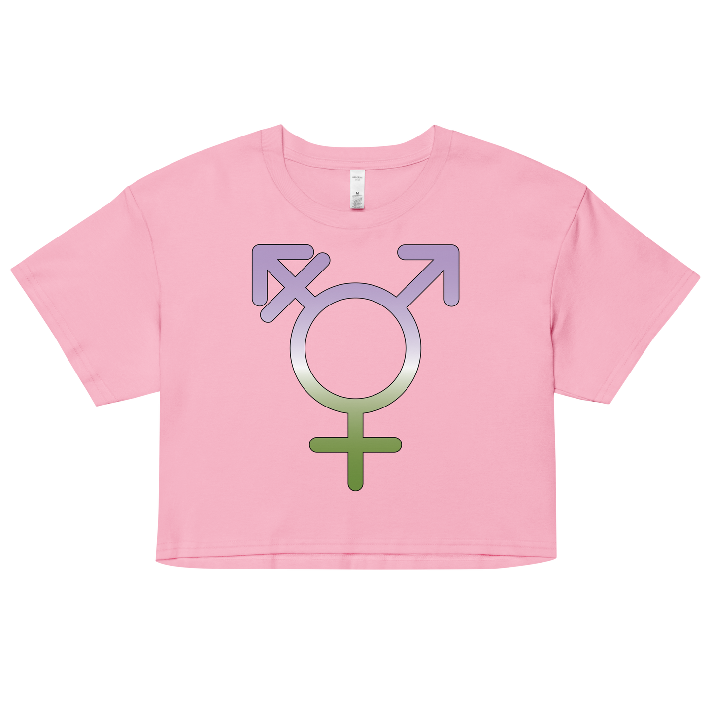 Transgender Symbol - Genderqueer Pride Women’s crop top