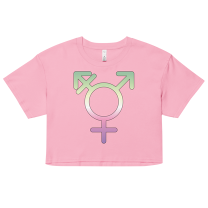 Transgender Symbol - Genderfae Pride Women’s crop top