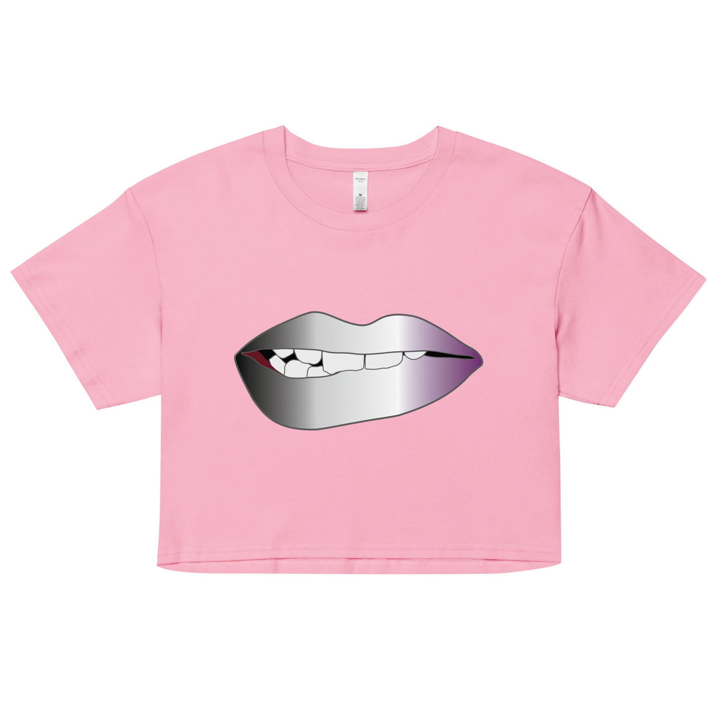 Biting Lips - Asexual/Demisexual Pride - Gradient Women’s crop top