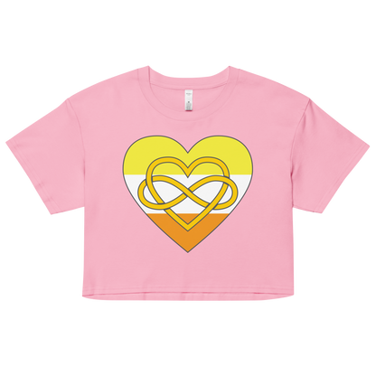 Polyamory Infinity Heart Maverique Pride Women’s crop top