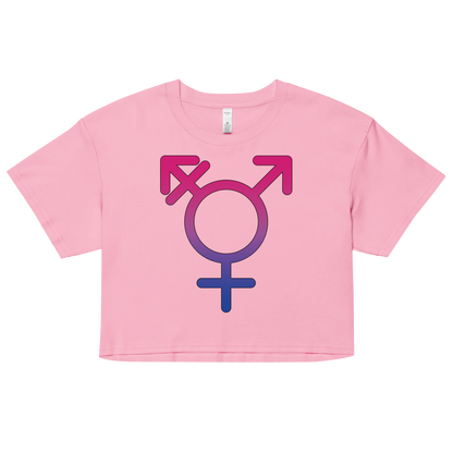 Transgender Symbol - Bisexual Pride Women’s crop top