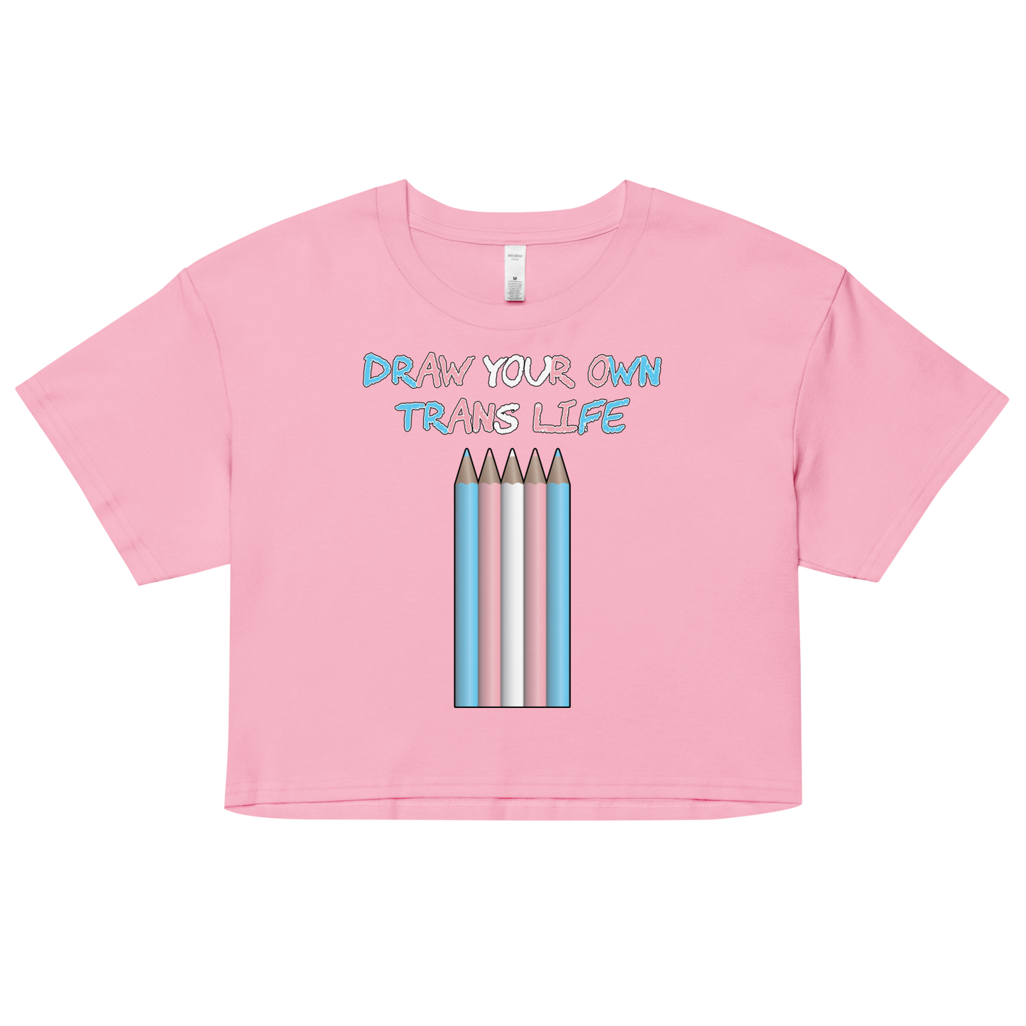 Draw Your Own Trans Life Women’s crop top