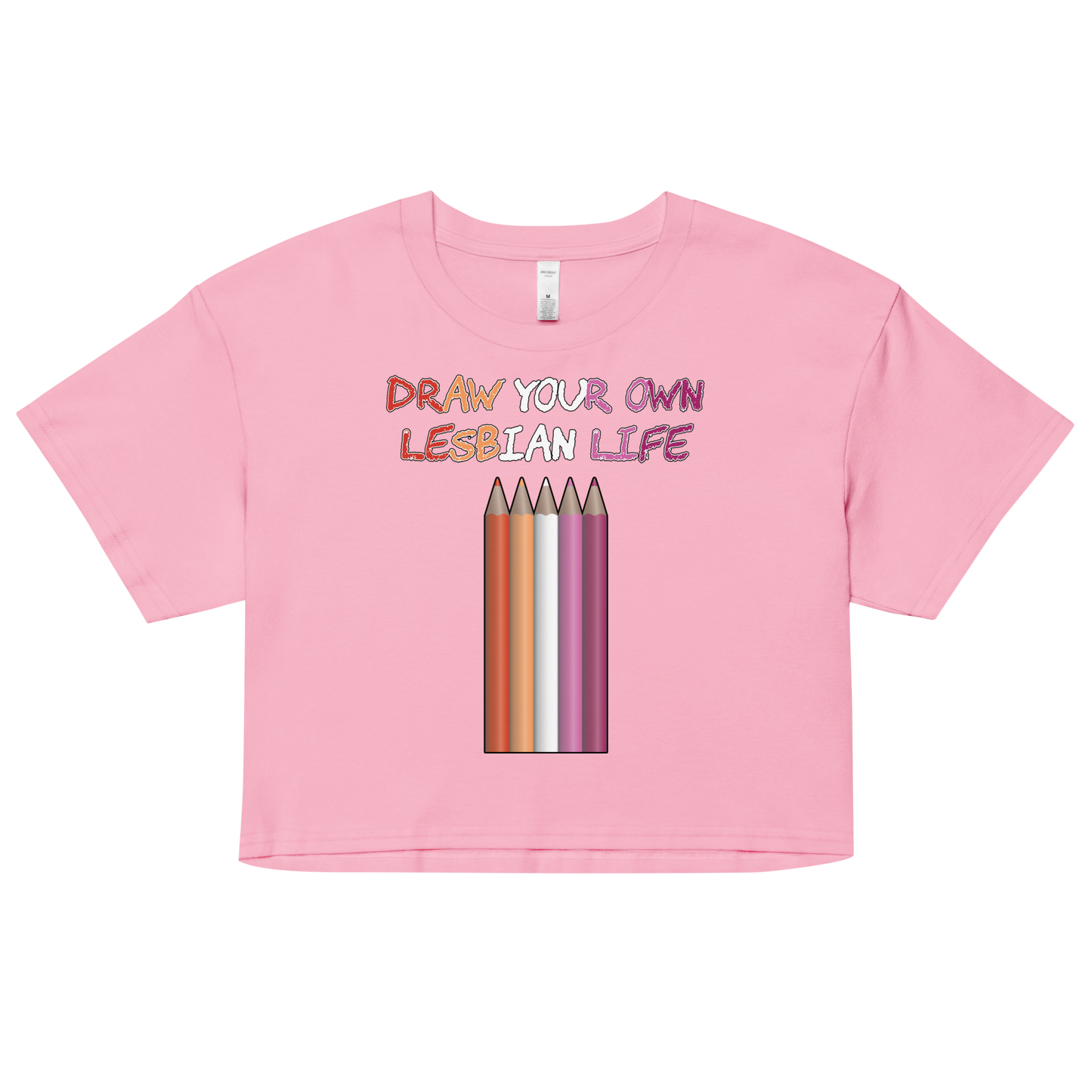 Draw Your Own Lesbian Life Women’s crop top